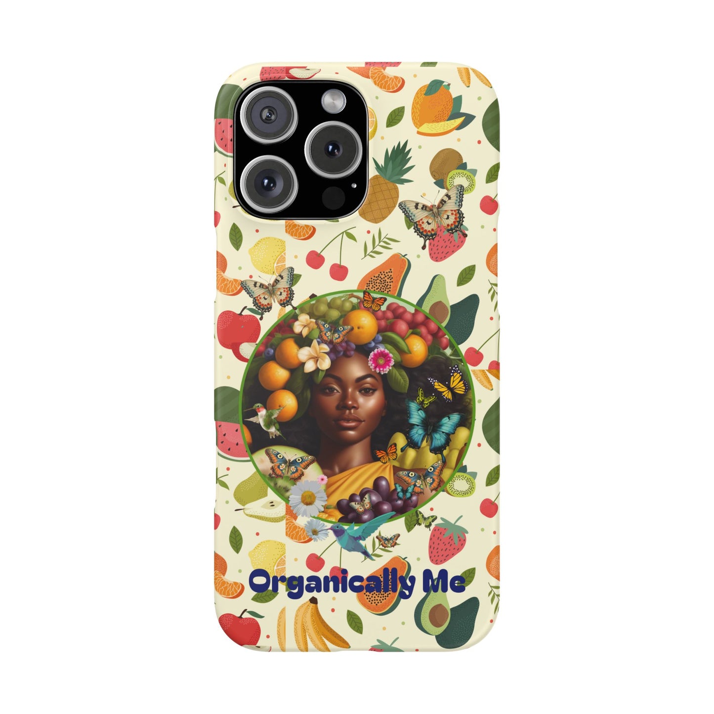 Organically Me Fruit & Veggie Queen Plant Garden Snap Phone Case with Black Woman, for iPhone and Android