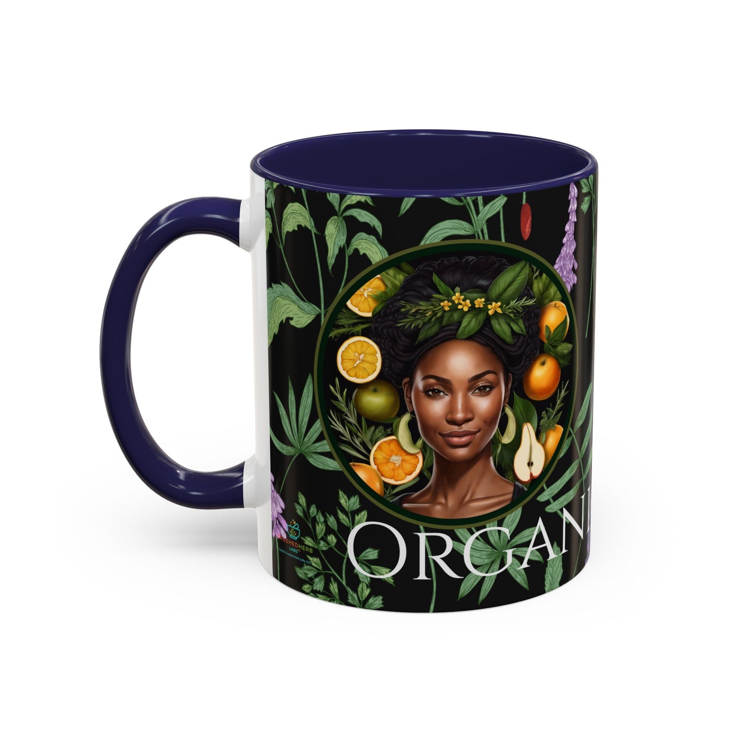 Organically Me A Pineapple Plant Garden Vegan Ceramic Plant Mug with Black woman (11oz)