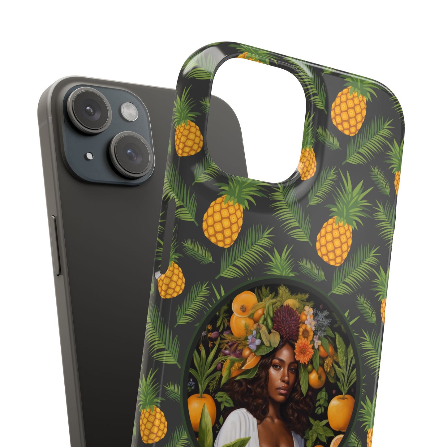 Organically Me A Pineapple Plant Garden Snap Case with Black Woman