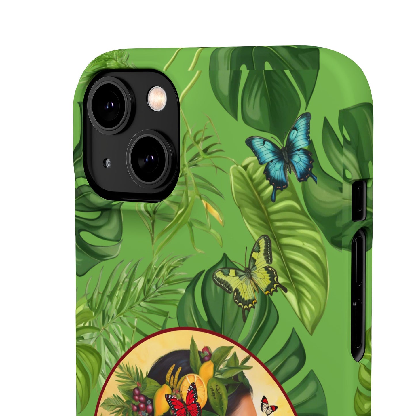 Organically Me A Monstera Butterfly Garden Snap Phone Case with Woman, Veggie Chic for Androids and iPhone models