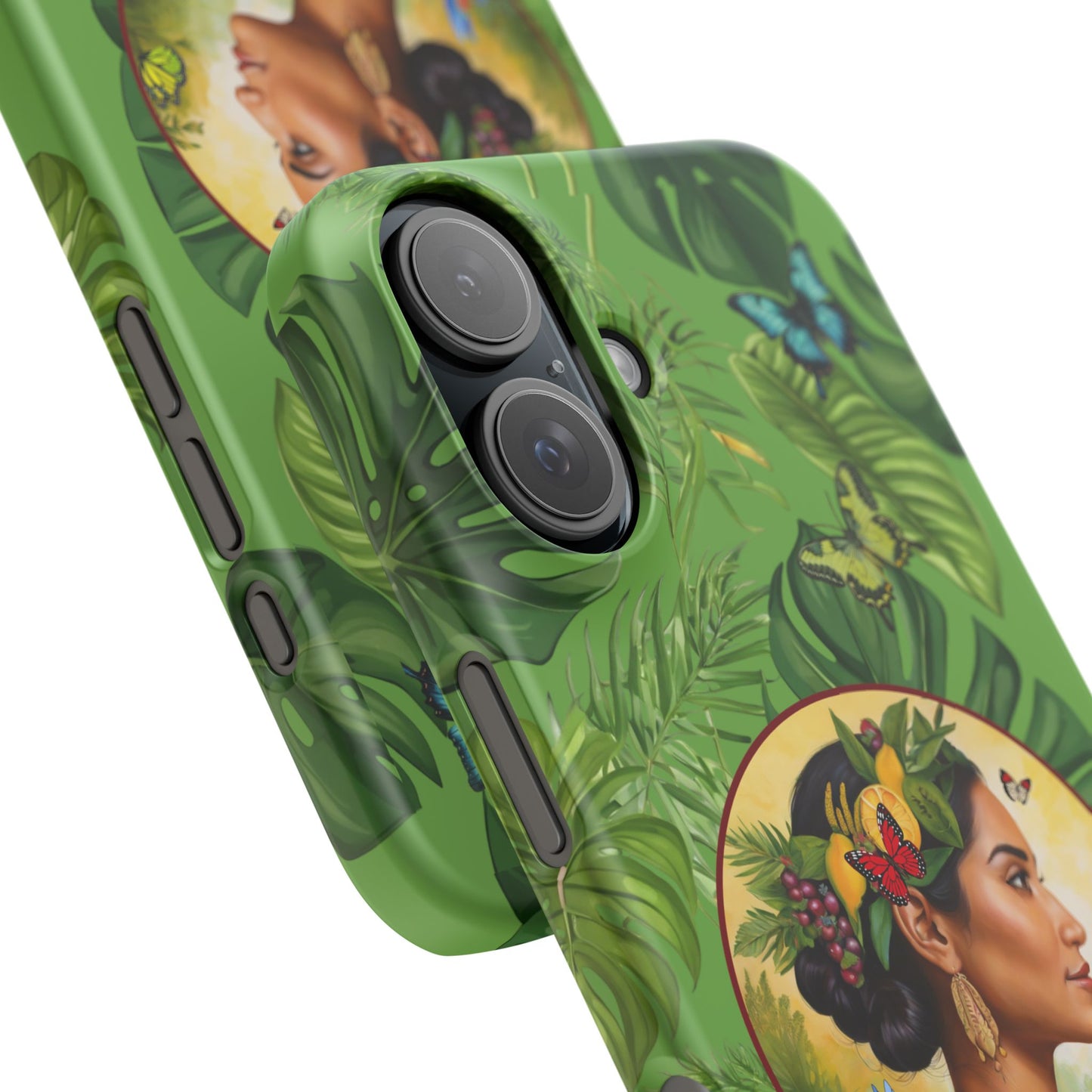 Organically Me A Monstera Butterfly Garden Snap Phone Case with Woman, Veggie Chic for Androids and iPhone models