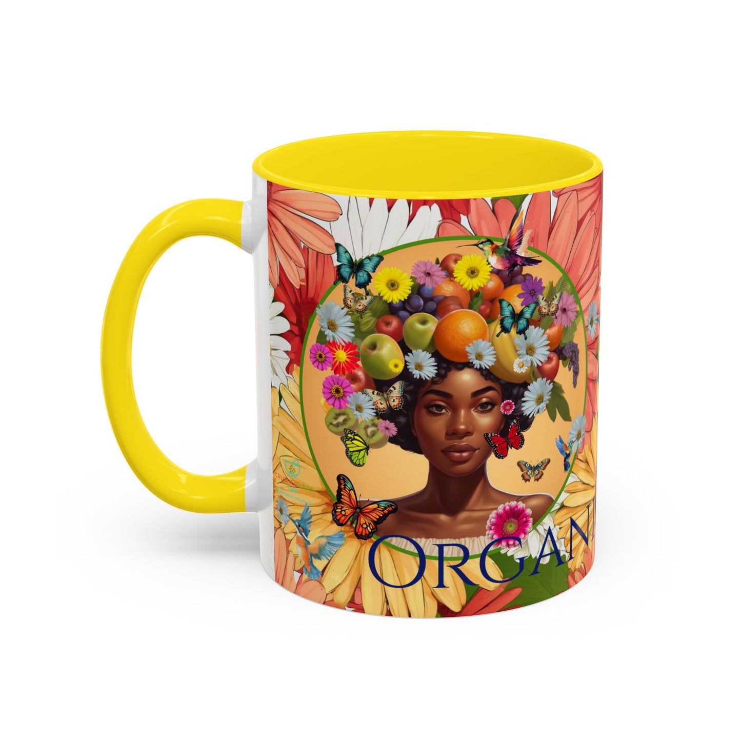 Organically Me Gerber Joy3 Plant Garden Vegan Ceramic Plant Mug with Woman (11oz) 8 Color Combos