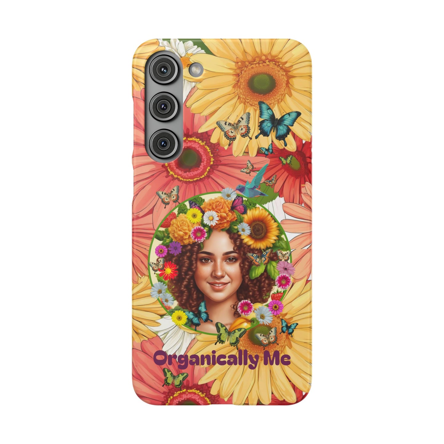 100% Organic Daisy Joy2 Plant Garden Snap Phone Case with Woman, for iPhone and Android