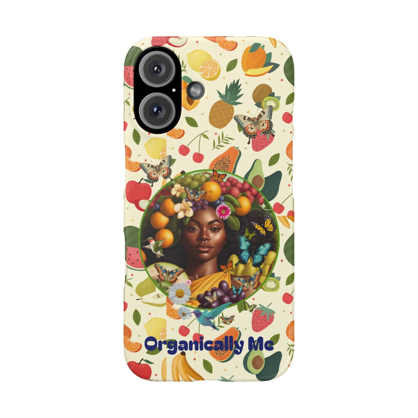 Organically Me Fruit & Veggie Queen Plant Garden Snap Phone Case with Black Woman, for iPhone and Android