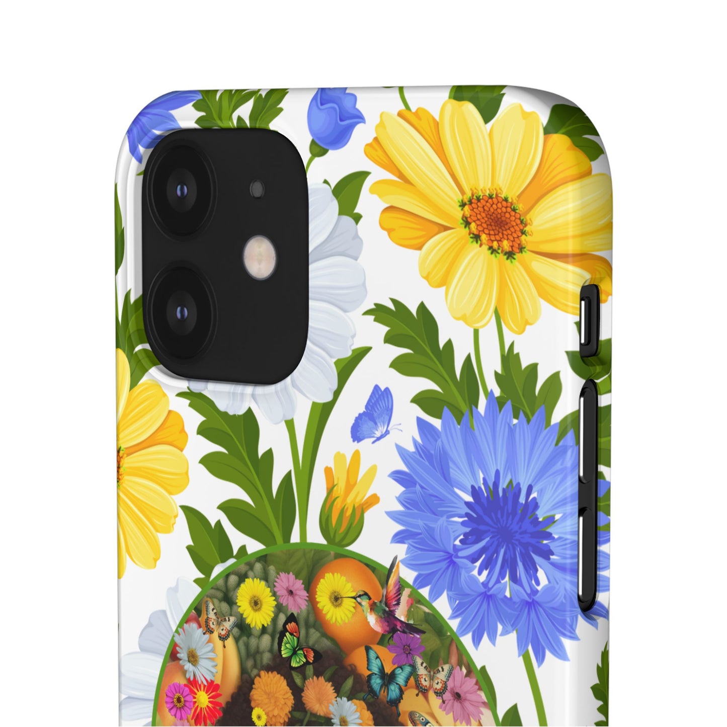 100% Organic Purple Plant Garden Snap Phone Case with Black Woman, for iPhone and Android