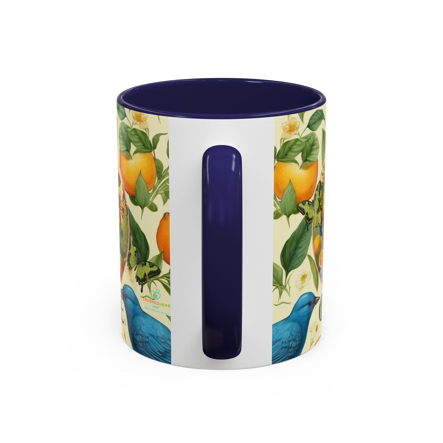 Organically Me A Lemon Bluebird Leda Plant Garden Vegan Ceramic Plant Mug with Black woman (11oz) 8 Color Combos