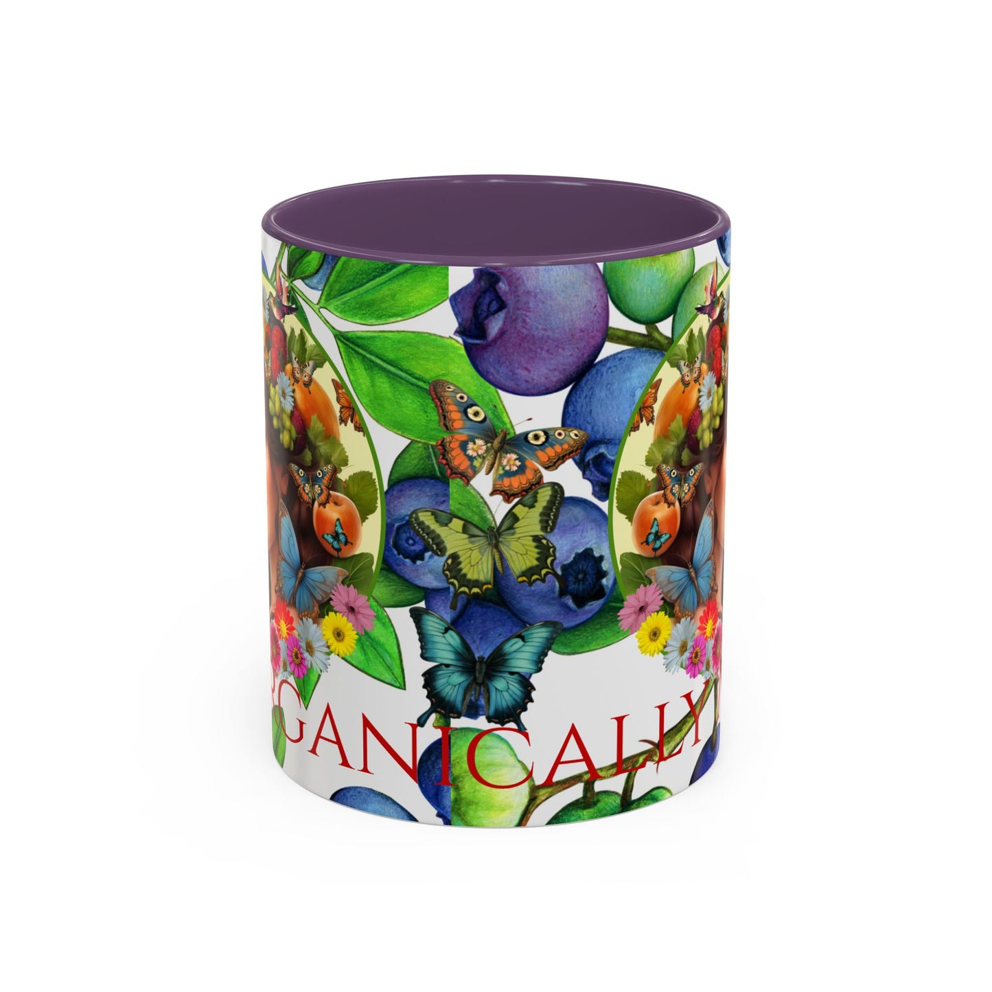 Organically Me Blueberry Bella Plant2 Garden Vegan Ceramic Plant Mug with (11oz) 8 Color Combos