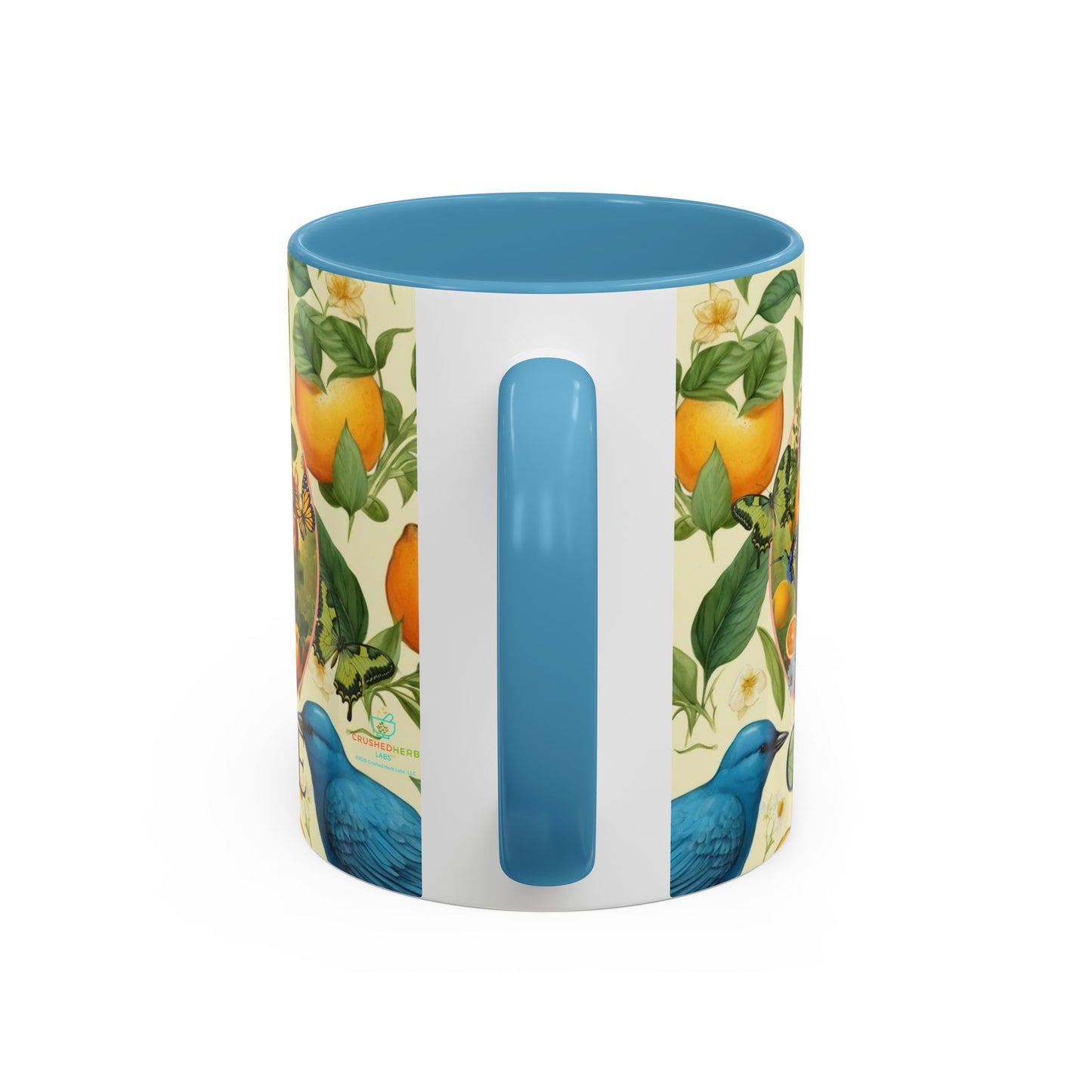 Organically Me A Lemon Bluebird Leda Plant Garden Vegan Ceramic Plant Mug with Black woman (11oz) 8 Color Combos
