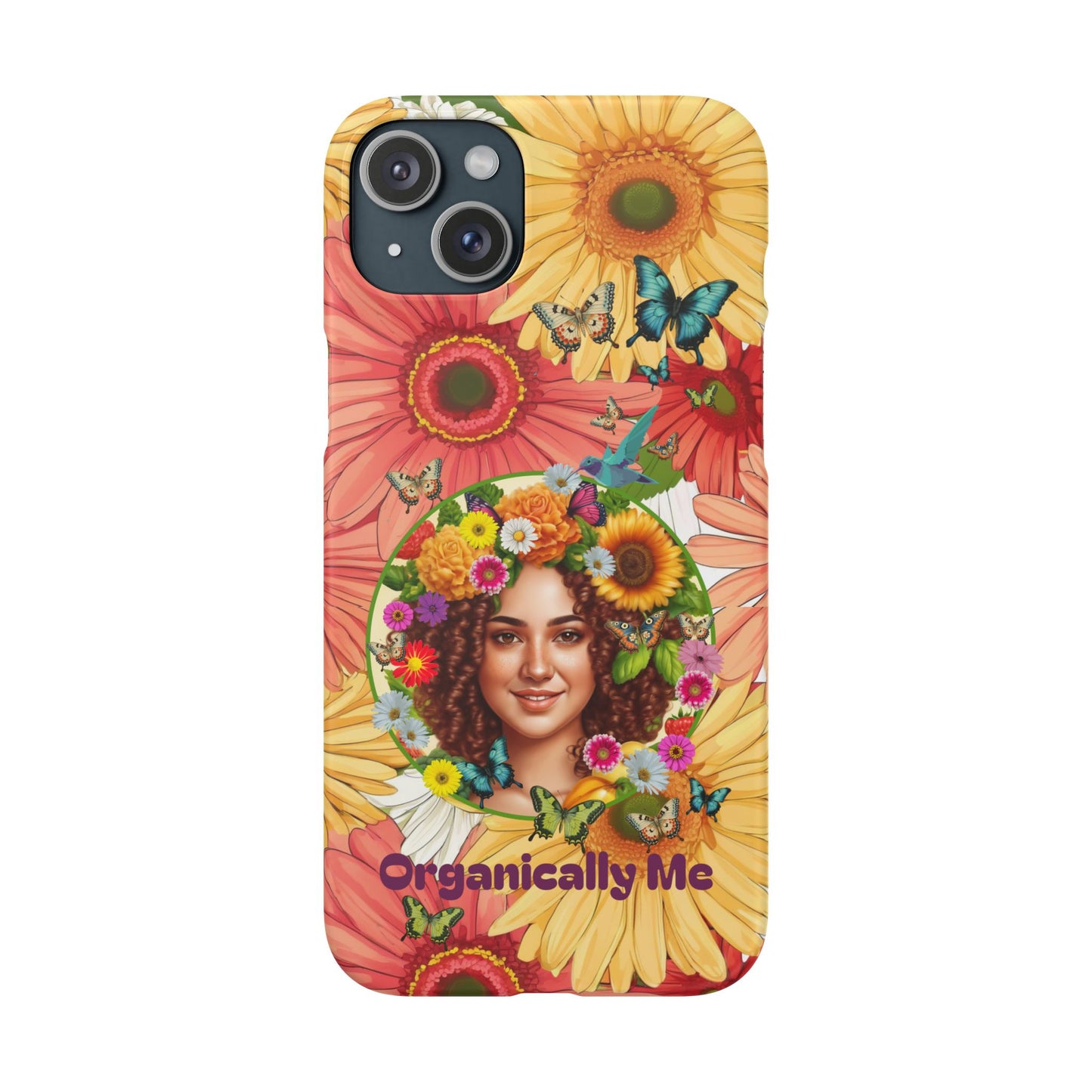 100% Organic Daisy Joy2 Plant Garden Snap Phone Case with Woman, for iPhone and Android