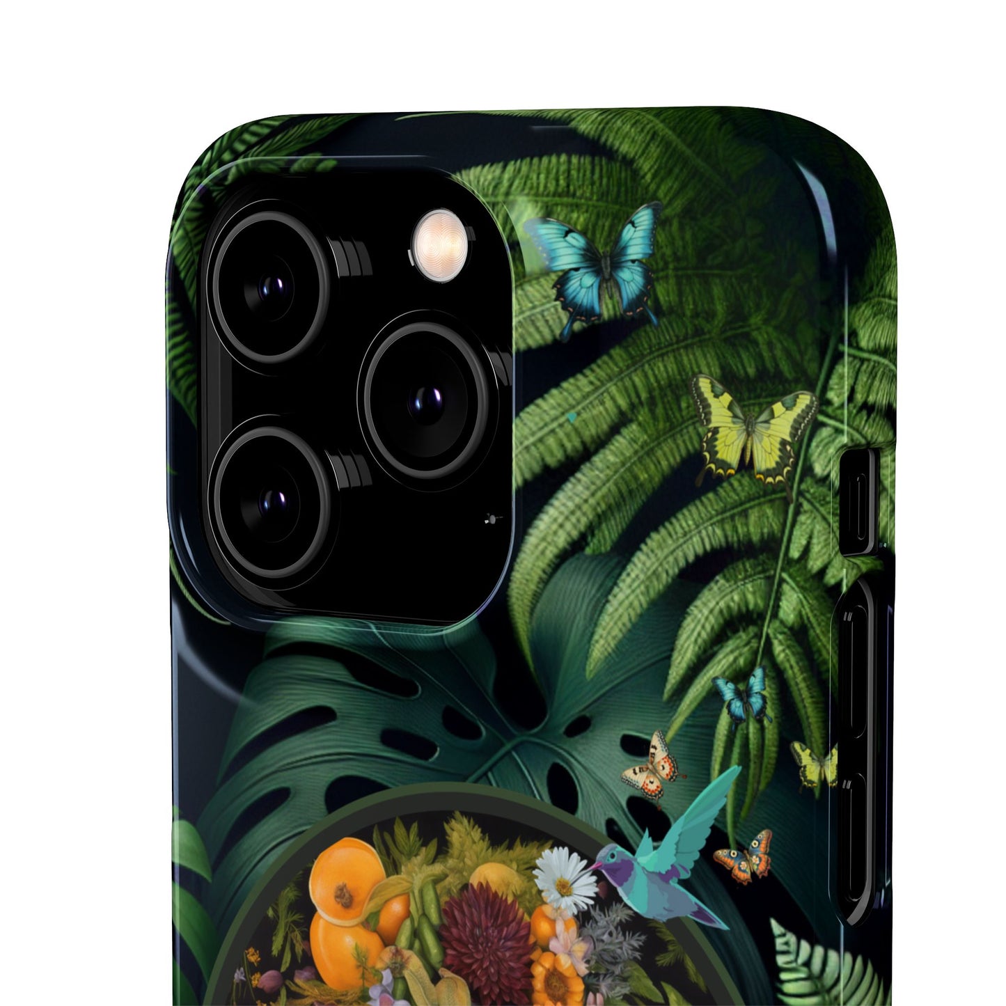 100% Organic A Fern Monstera Plant Garden Snap Phone Case with Black Woman, for iPhone and Android Models