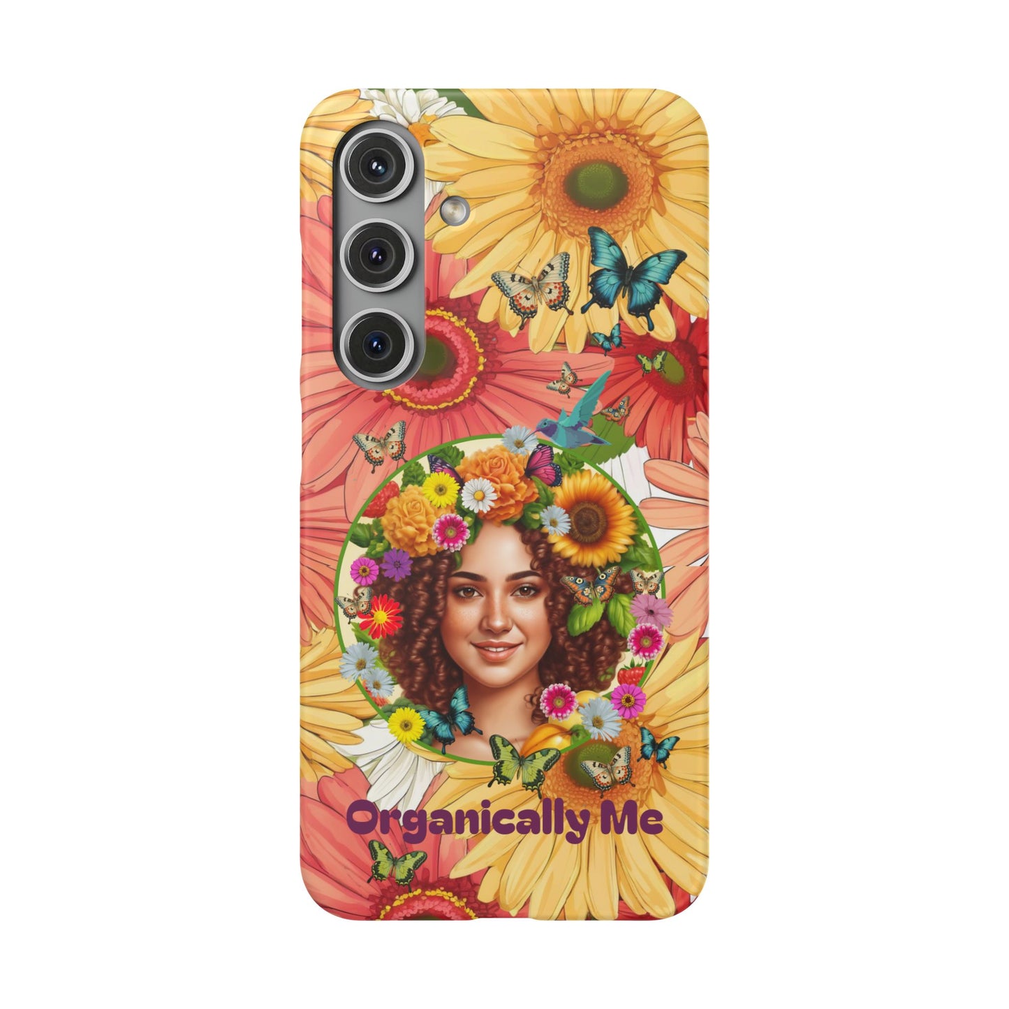 100% Organic Daisy Joy2 Plant Garden Snap Phone Case with Woman, for iPhone and Android