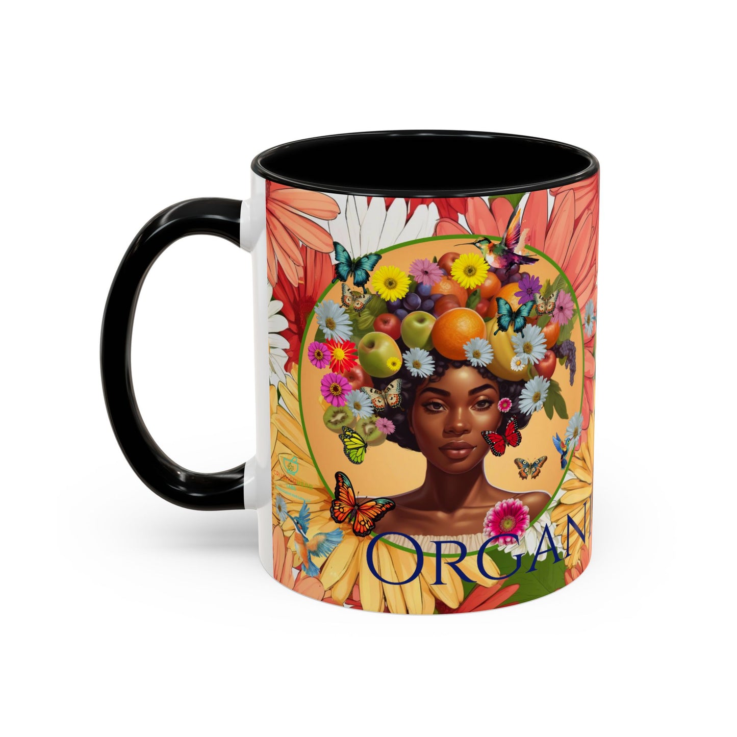Organically Me Gerber Joy3 Plant Garden Vegan Ceramic Plant Mug with Woman (11oz) 8 Color Combos