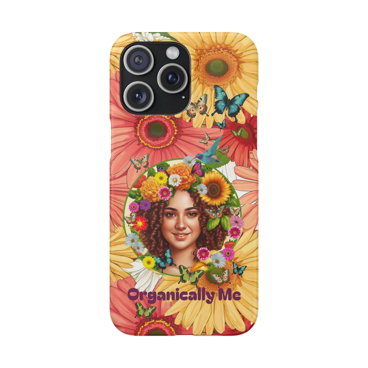 100% Organic Daisy Joy2 Plant Garden Snap Phone Case with Woman, for iPhone and Android