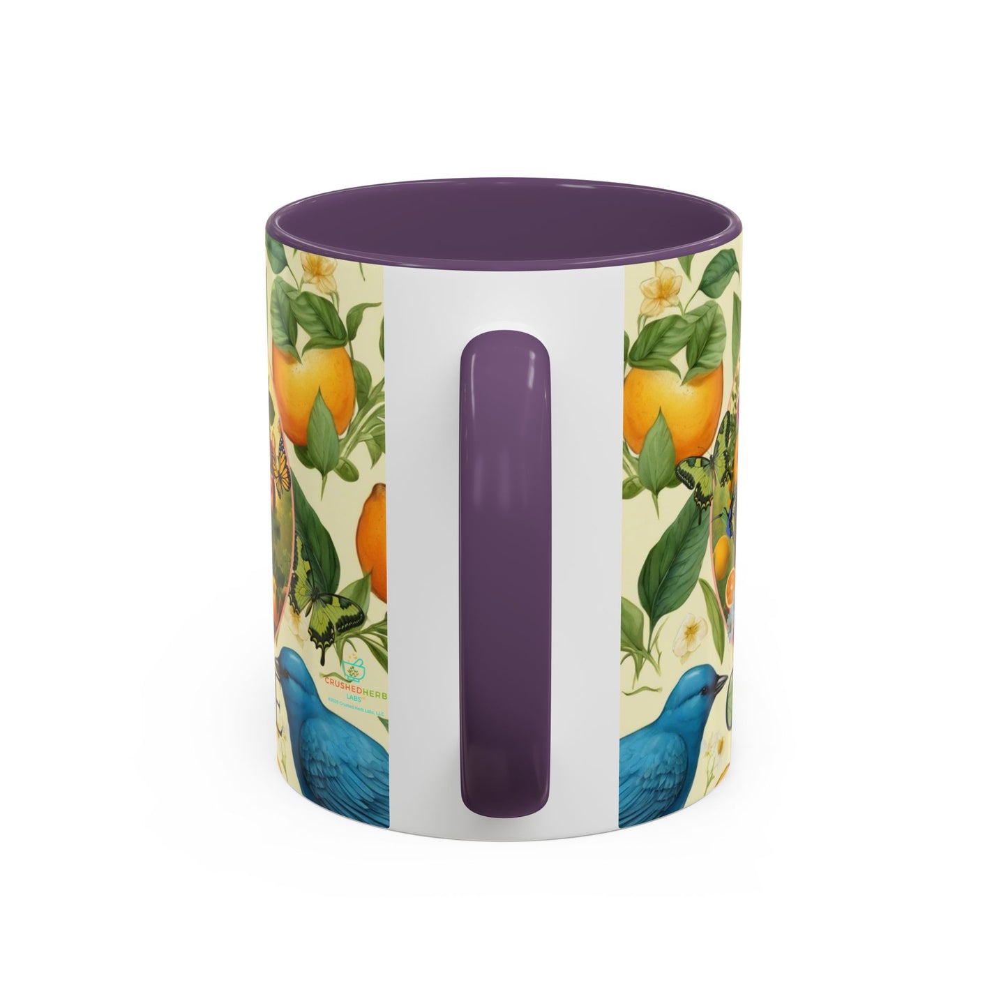 Organically Me A Lemon Bluebird Leda Plant Garden Vegan Ceramic Plant Mug with Black woman (11oz) 8 Color Combos