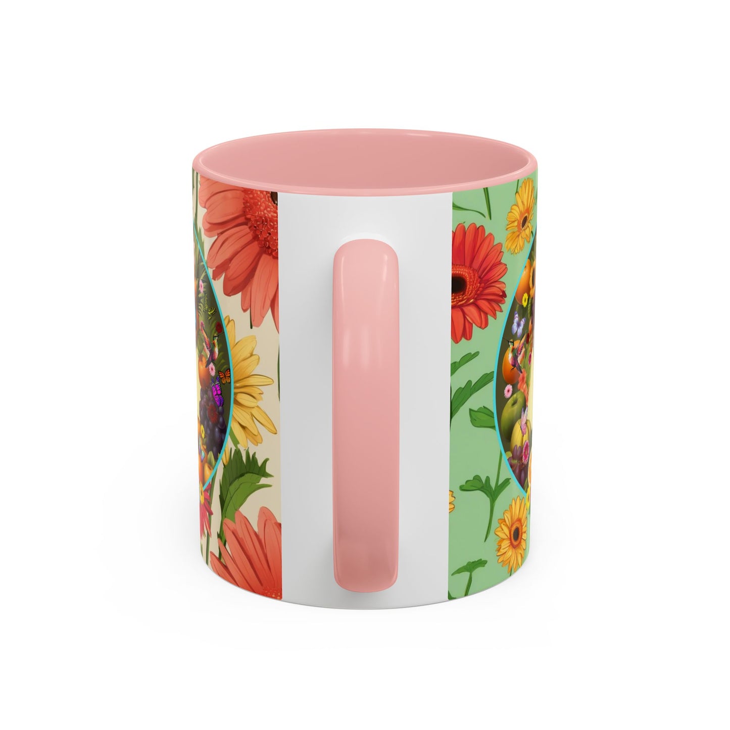 100% Organic Daisy Joy3 Plant Garden Vegan Ceramic Plant Mug, Black Woman Double Sided (11oz) 8 Color Combos