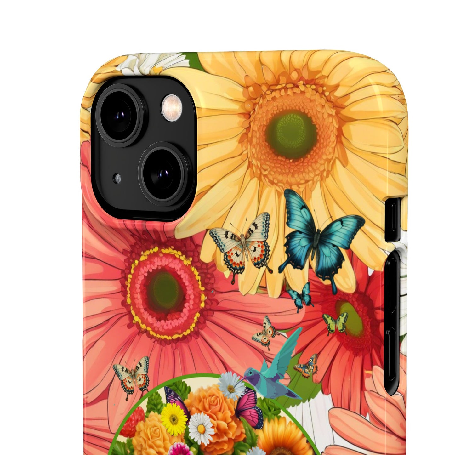100% Organic Daisy Joy2 Plant Garden Snap Phone Case with Woman, for iPhone and Android