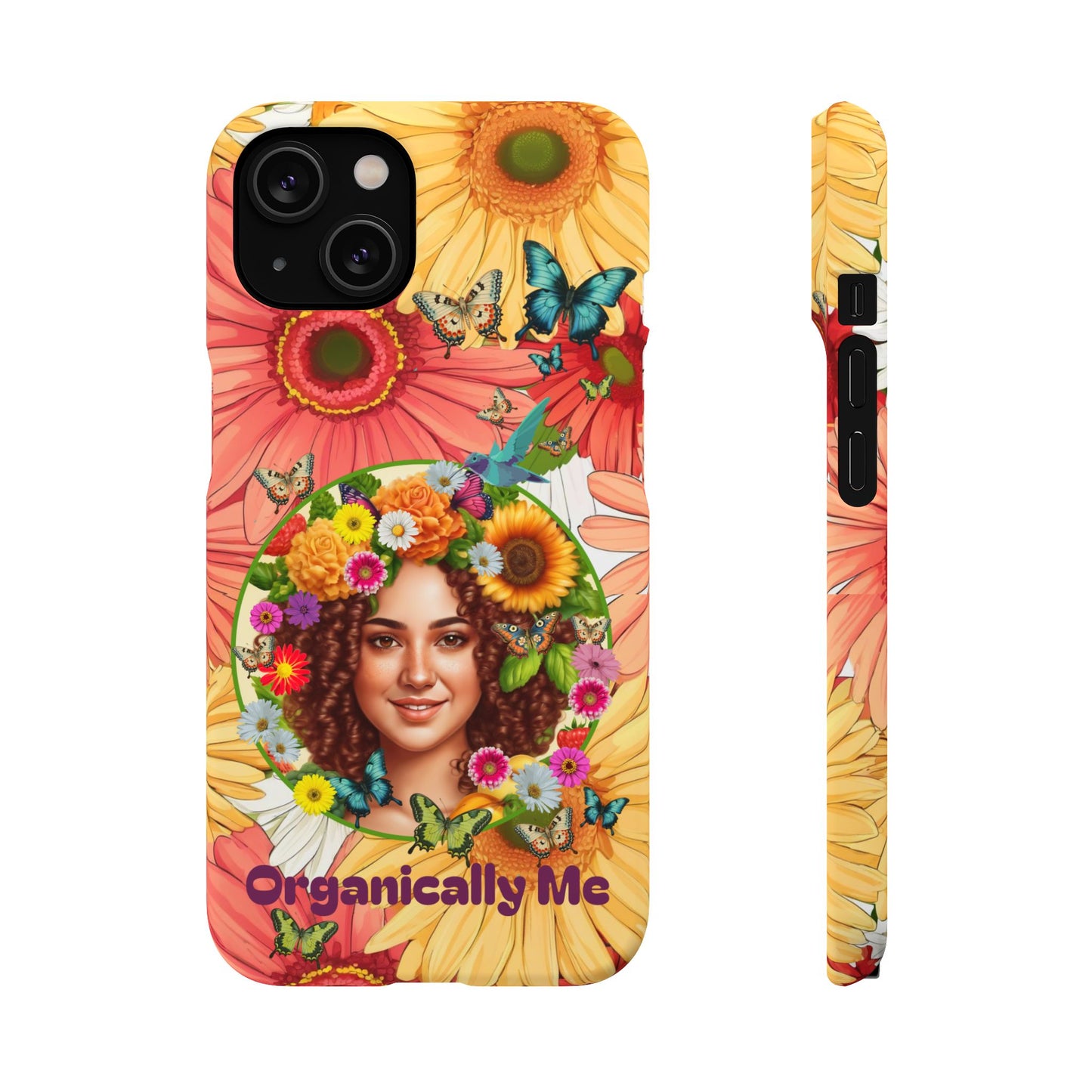 100% Organic Daisy Joy2 Plant Garden Snap Phone Case with Woman, for iPhone and Android