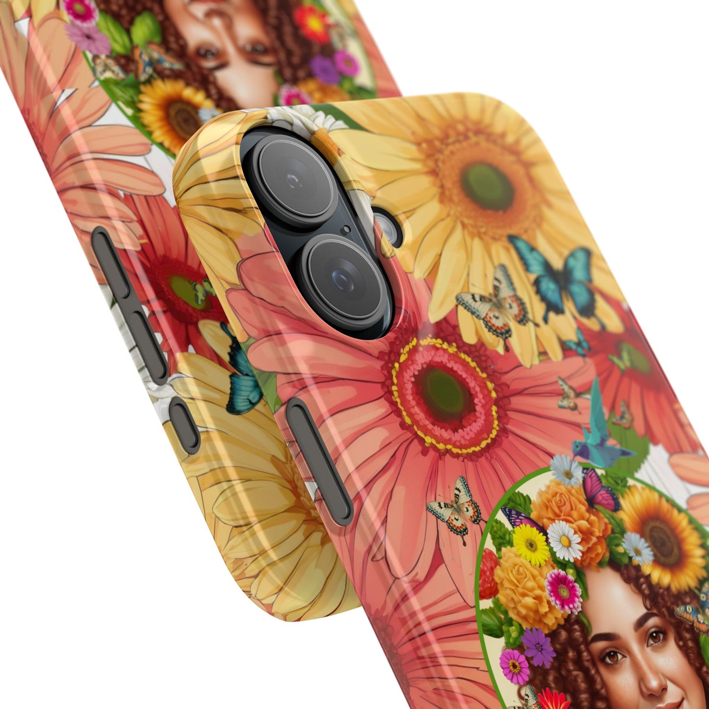 100% Organic Daisy Joy2 Plant Garden Snap Phone Case with Woman, for iPhone and Android