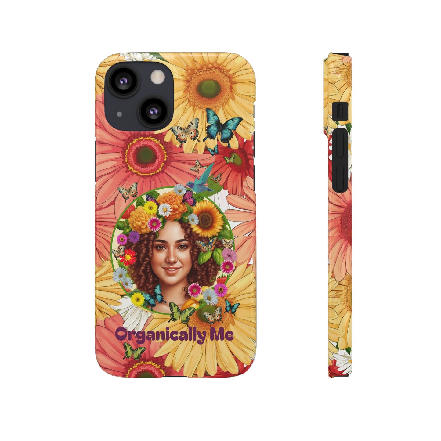 100% Organic Daisy Joy2 Plant Garden Snap Phone Case with Woman, for iPhone and Android