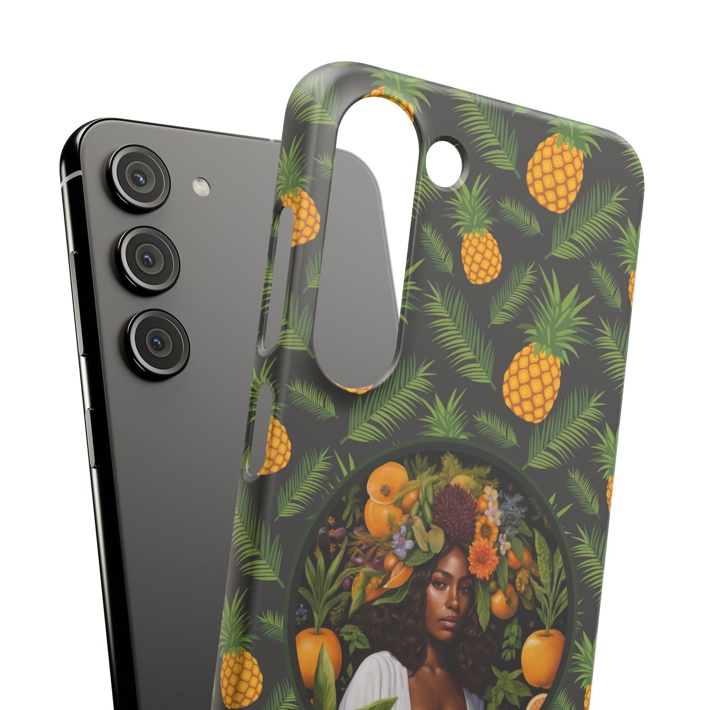 Organically Me A Pineapple Plant Garden Snap Case with Black Woman