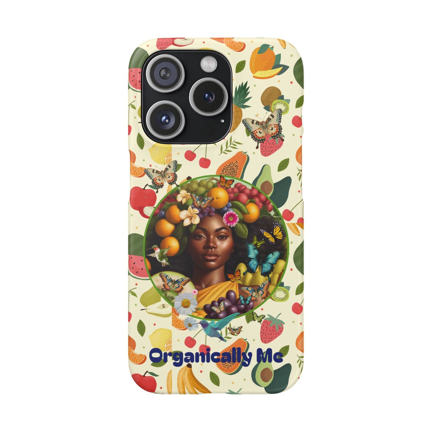Organically Me Fruit & Veggie Queen Plant Garden Snap Phone Case with Black Woman, for iPhone and Android