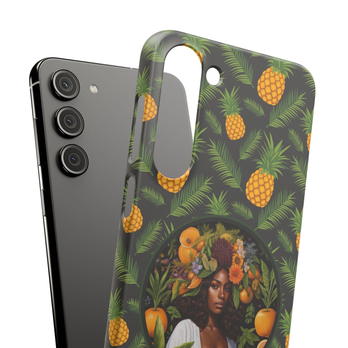 Organically Me A Pineapple Plant Garden Snap Case with Black Woman