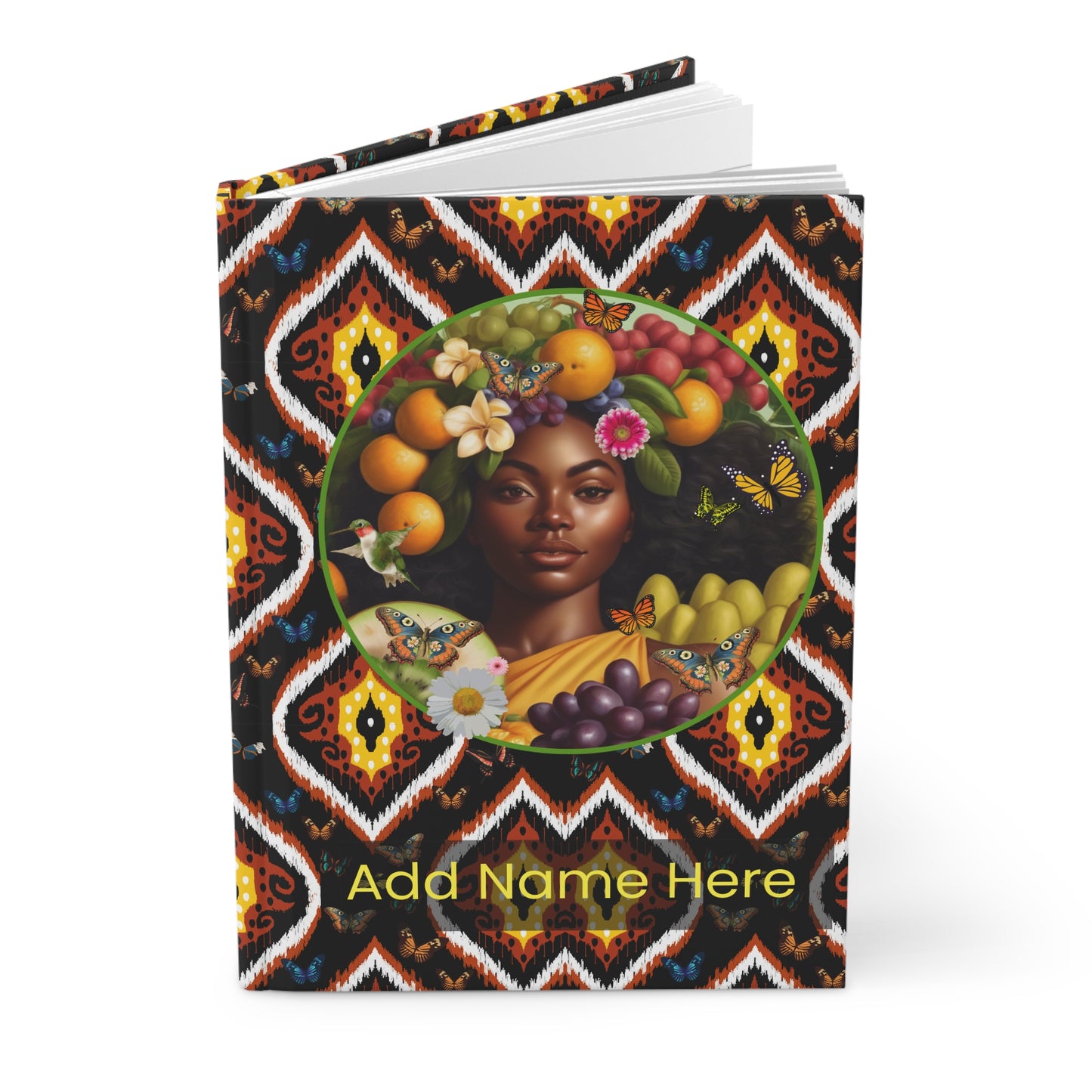 Organically Me A Tribal Butterfly Plant Garden & Vegan Hardcover Journal, Matte 150 pages, MAY BE PERSONALIZED