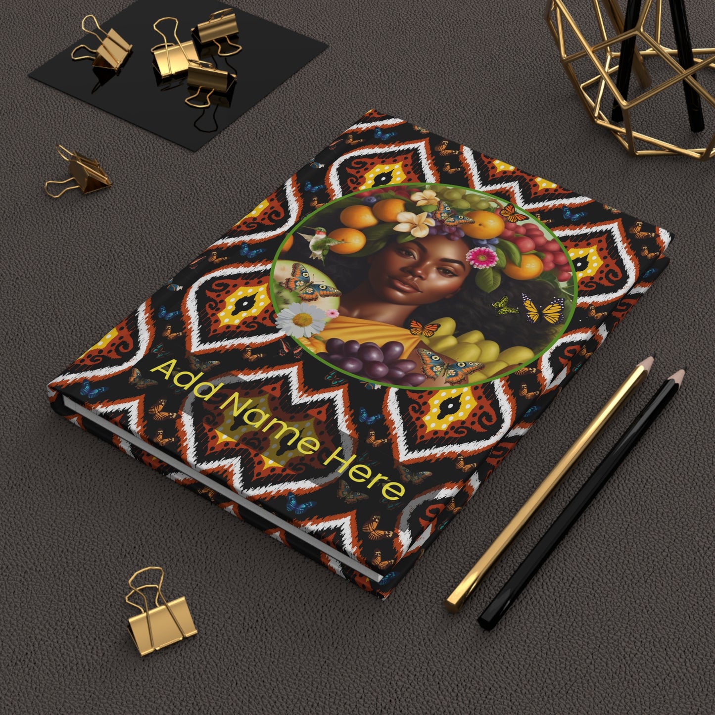 Organically Me A Tribal Butterfly Plant Garden & Vegan Hardcover Journal, Matte 150 pages, MAY BE PERSONALIZED