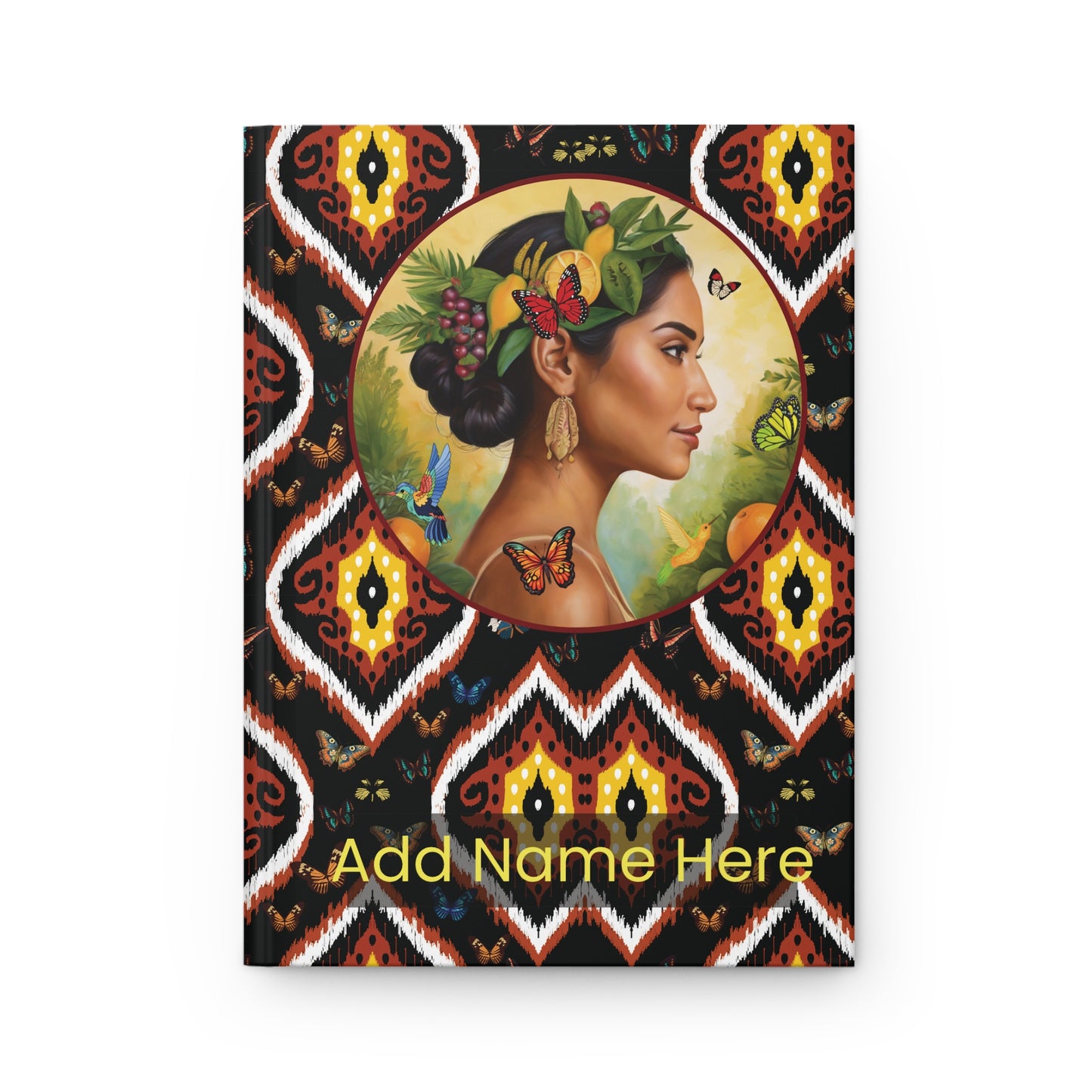 Organically Me A Tribal Butterfly2 Plant Garden & Vegan Hardcover Journal, Matte 150 pages, May be PERSONALIZED