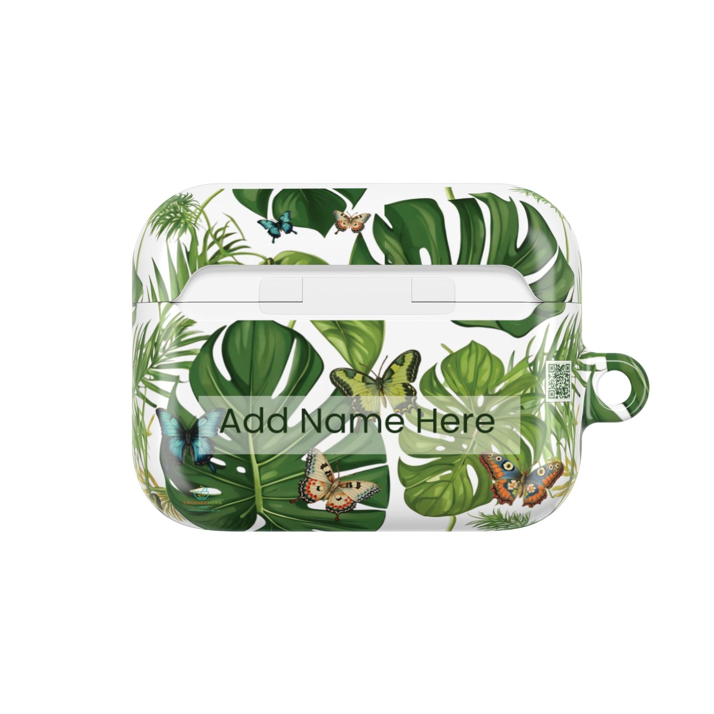 AirPod2 Case: A Monstera Plant Nadia Garden Butterfly Case with Black Woman with locs Design for AirPods Pro Gen 1 & 2, AirPods Gen 1, Gen 2, Gen 3