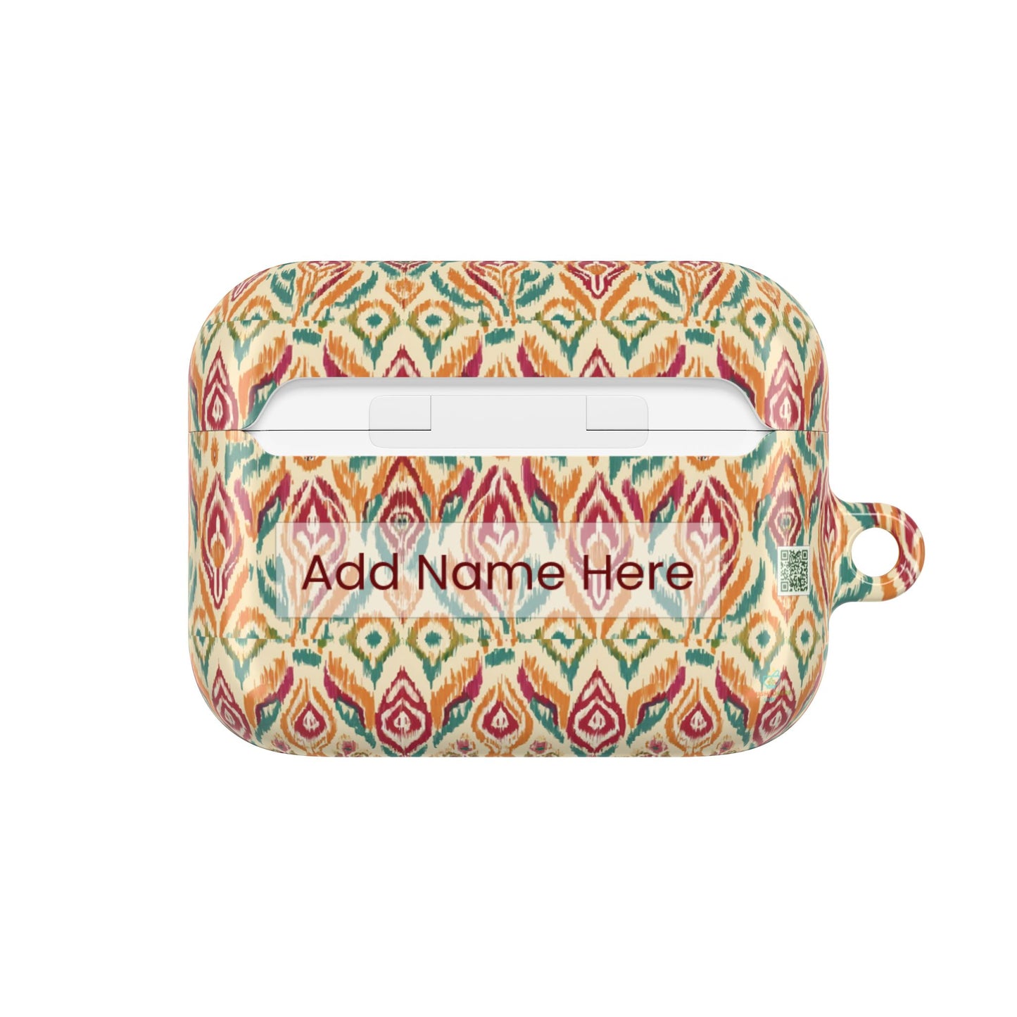 AirPods Case: Wynter Locs Veggie Tribal Ikat Design with Butterflies, Plants & Black Woman for AirPods Pro Gen 1 & 2, AirPods Gen 1, Gen 2, Gen 3
