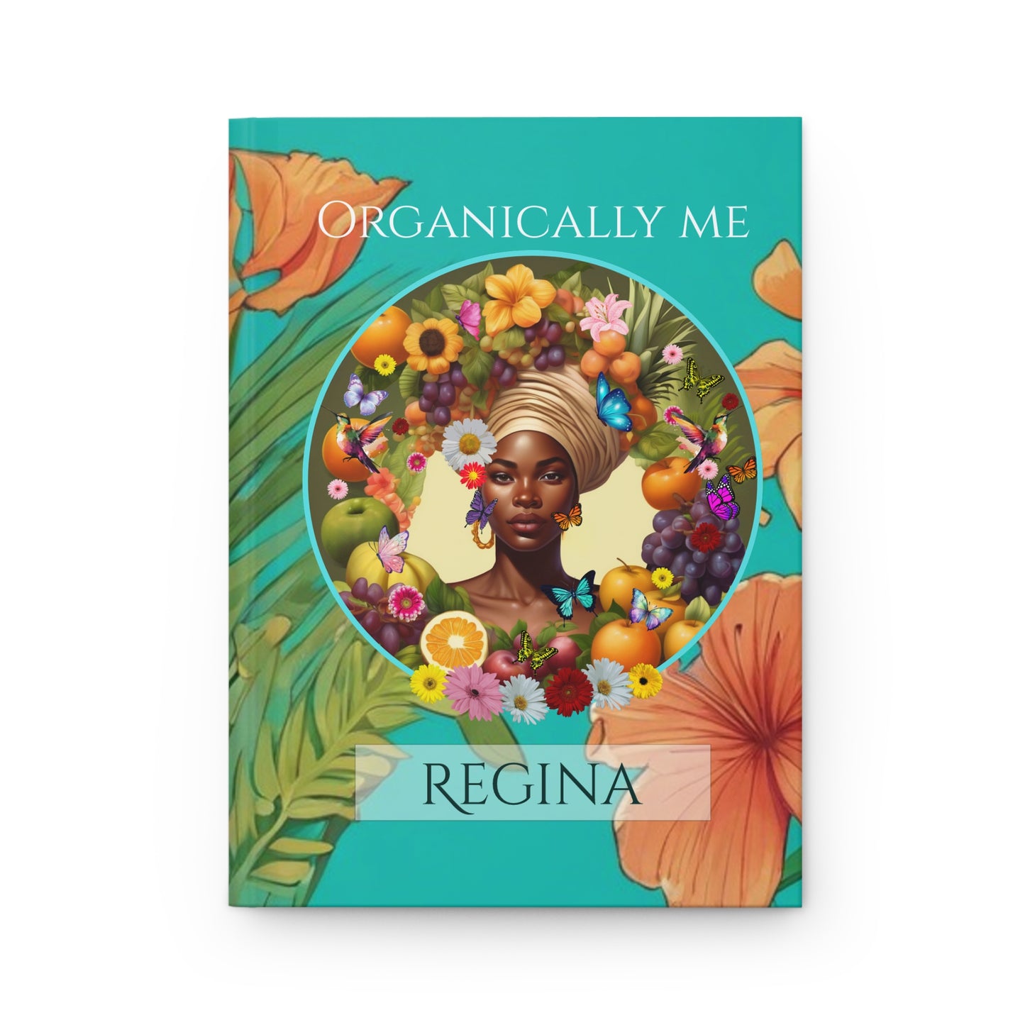 Organically Me A Caribbean Regina Hibiscus Plant, Garden & Vegan Hardcover PERSONALIZABLE Journal, Matte 150 pages