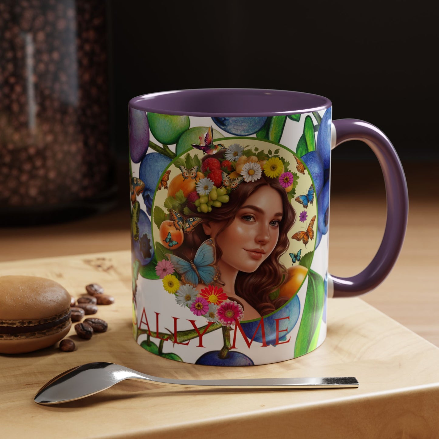 Organically Me Blueberry Bella Plant2 Garden Vegan Ceramic Plant Mug with (11oz) 8 Color Combos