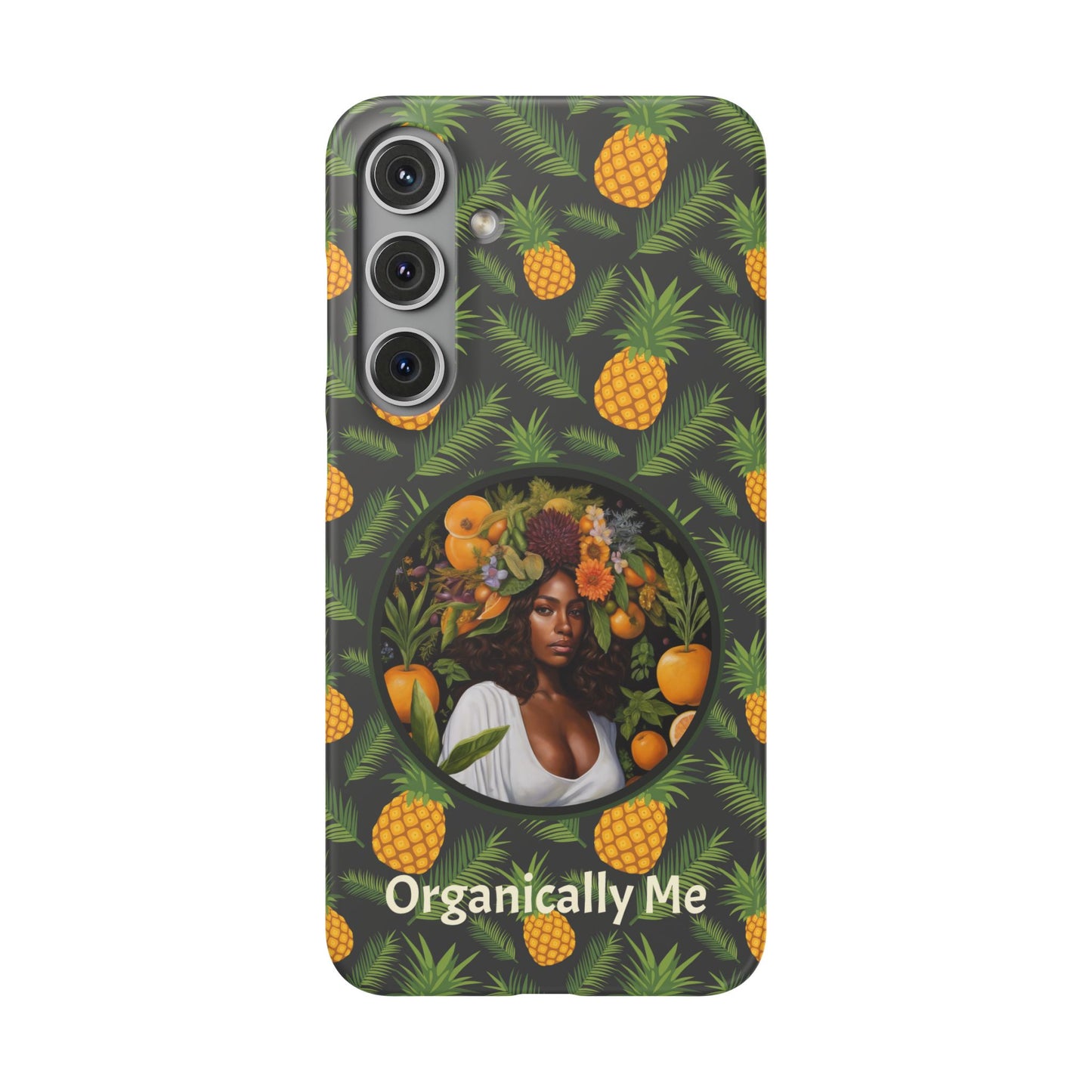 Organically Me A Pineapple Plant Garden Snap Case with Black Woman