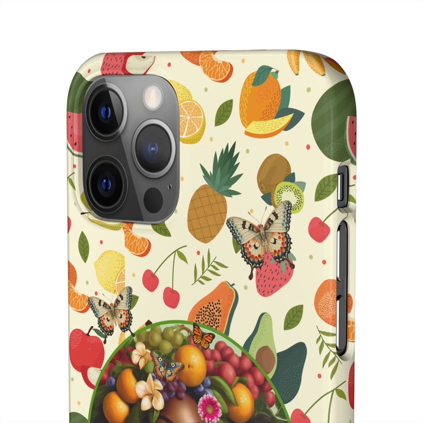 Organically Me Fruit & Veggie Queen Plant Garden Snap Phone Case with Black Woman, for iPhone and Android
