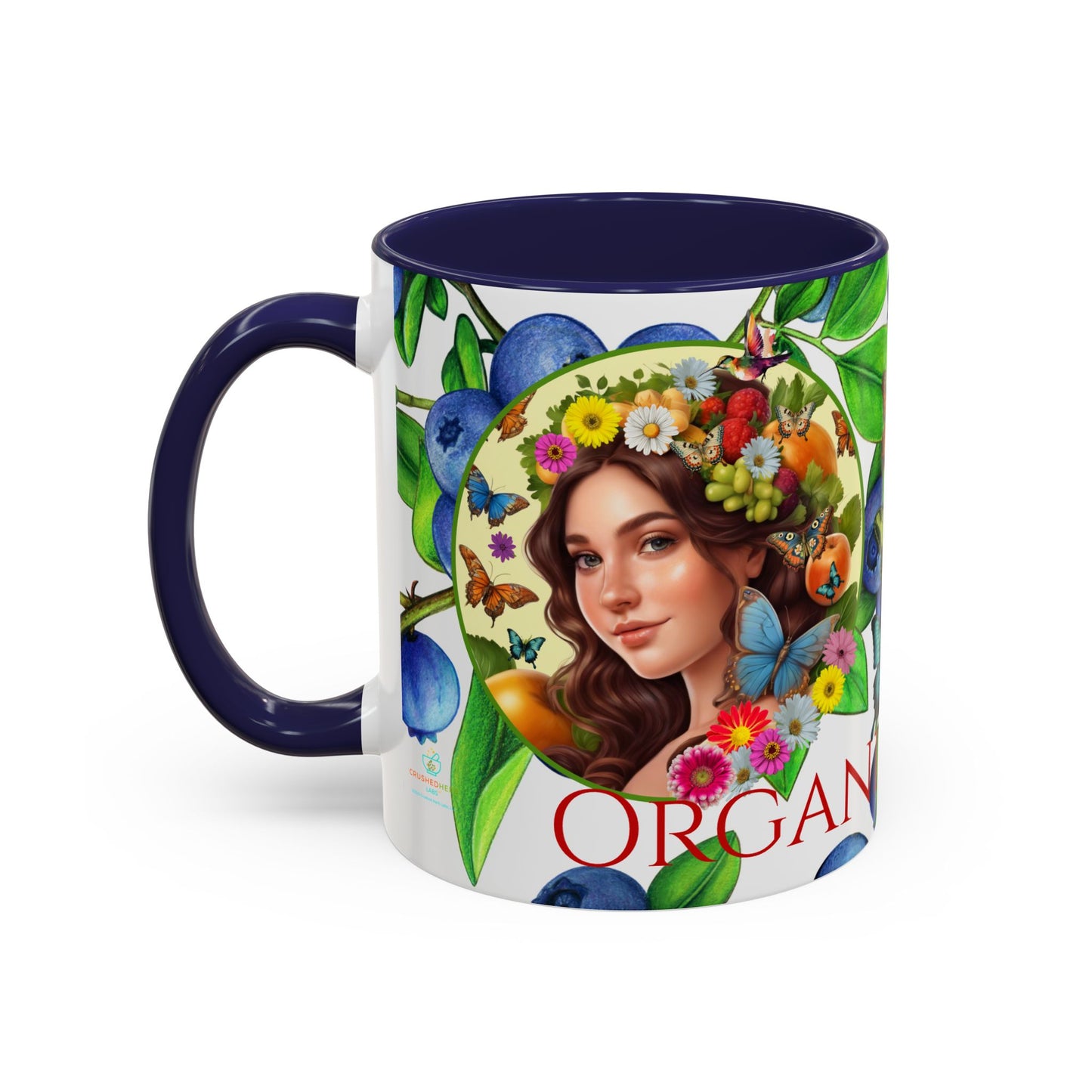 Organically Me Blueberry Bella Plant2 Garden Vegan Ceramic Plant Mug with (11oz) 8 Color Combos