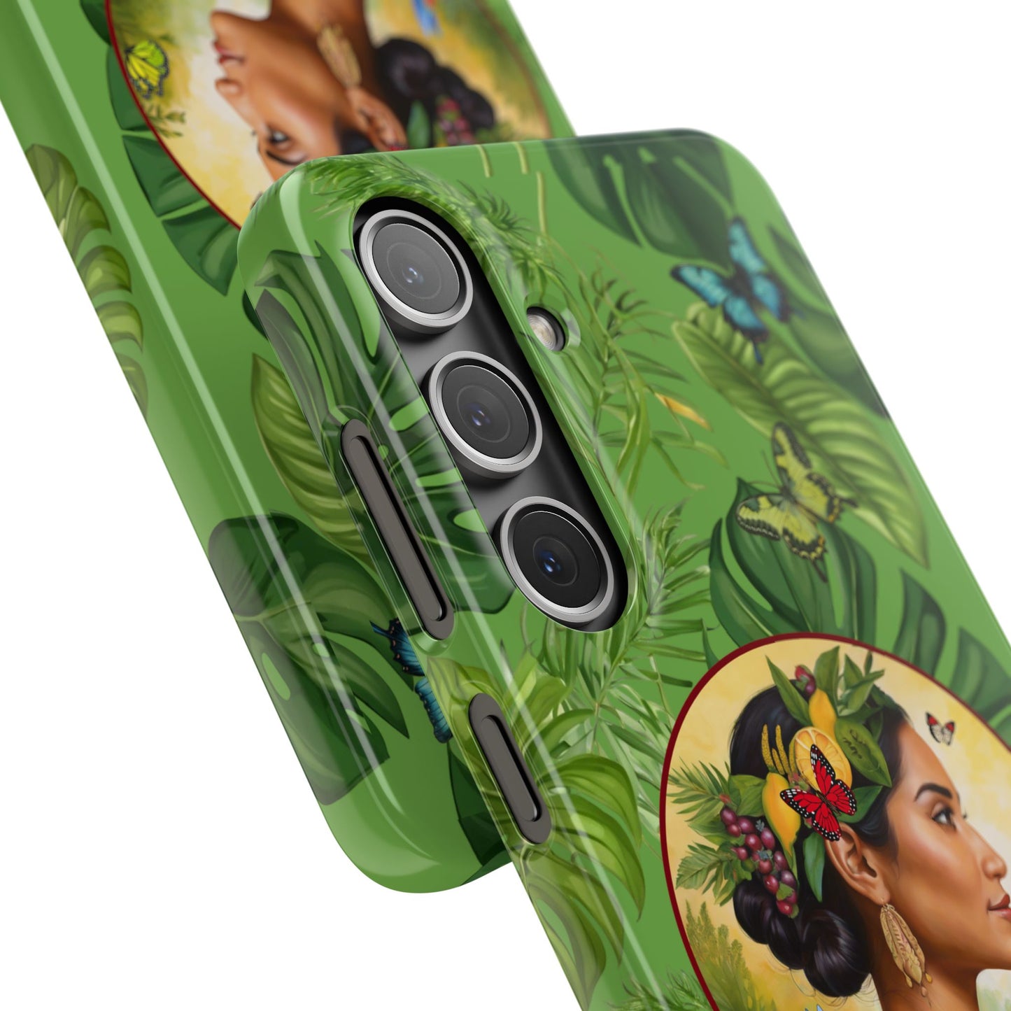Organically Me A Monstera Butterfly Garden Snap Phone Case with Woman, Veggie Chic for Androids and iPhone models