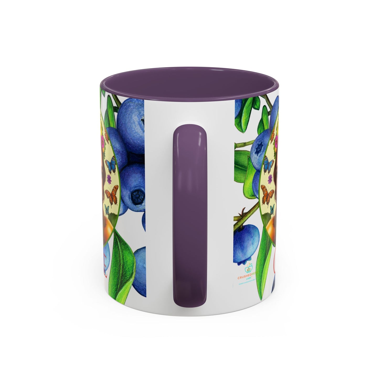 Organically Me Blueberry Bella Plant2 Garden Vegan Ceramic Plant Mug with (11oz) 8 Color Combos