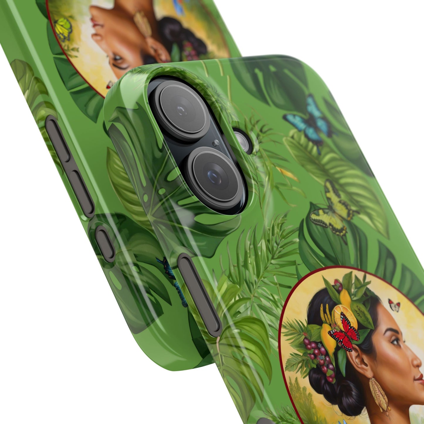 Organically Me A Monstera Butterfly Garden Snap Phone Case with Woman, Veggie Chic for Androids and iPhone models