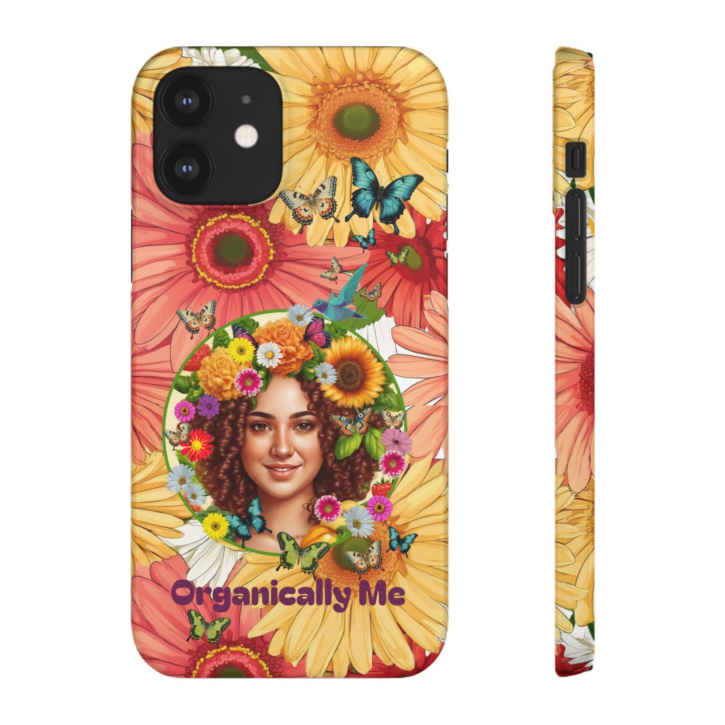 100% Organic Daisy Joy2 Plant Garden Snap Phone Case with Woman, for iPhone and Android