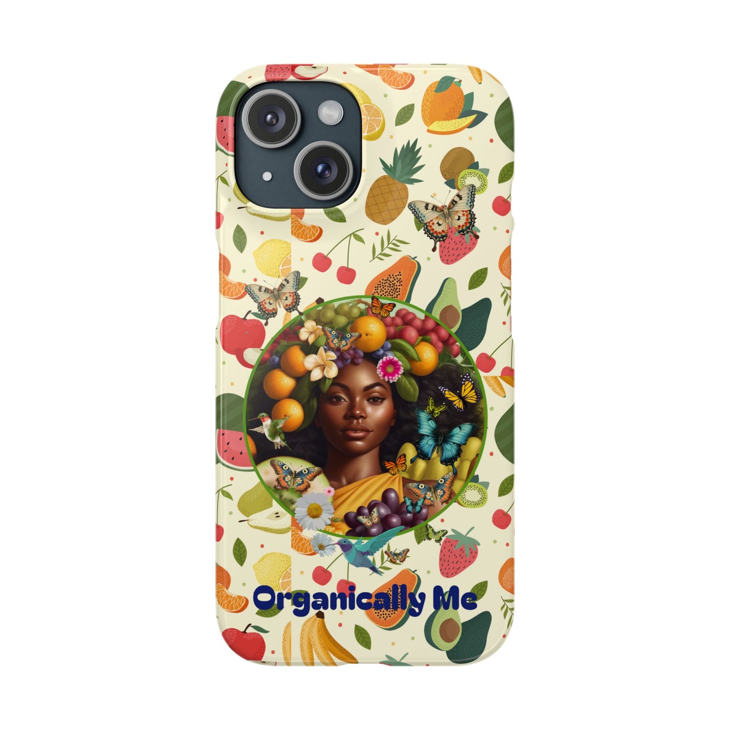 Organically Me Fruit & Veggie Queen Plant Garden Snap Phone Case with Black Woman, for iPhone and Android