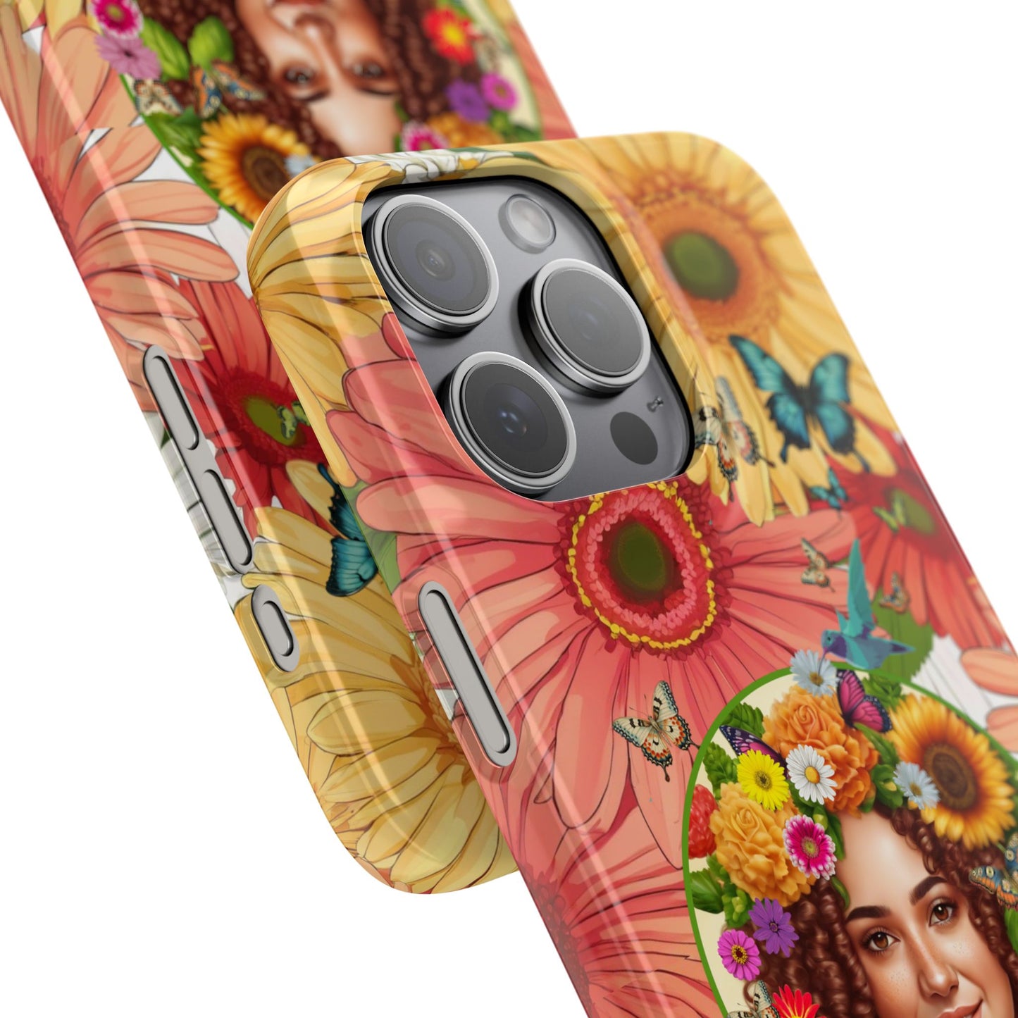 100% Organic Daisy Joy2 Plant Garden Snap Phone Case with Woman, for iPhone and Android
