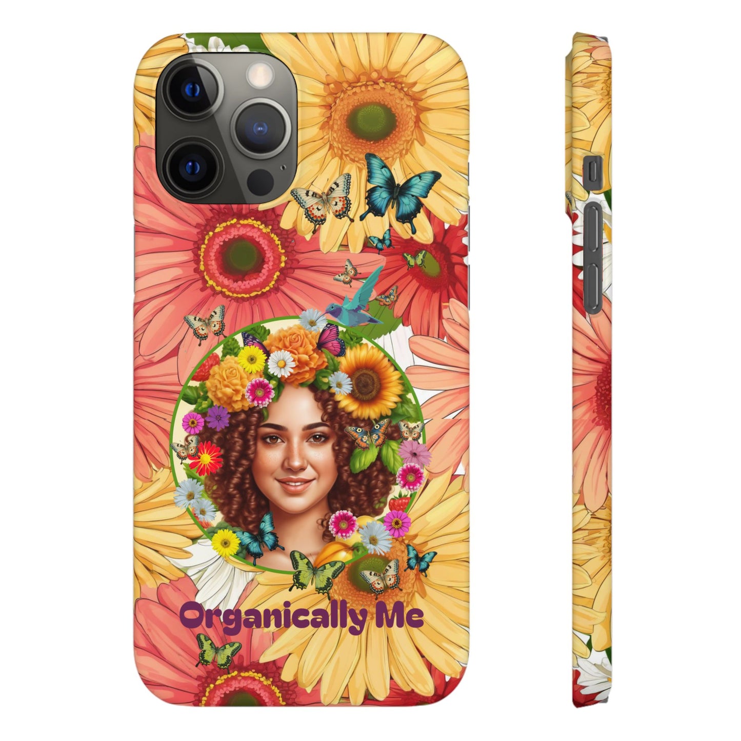 100% Organic Daisy Joy2 Plant Garden Snap Phone Case with Woman, for iPhone and Android