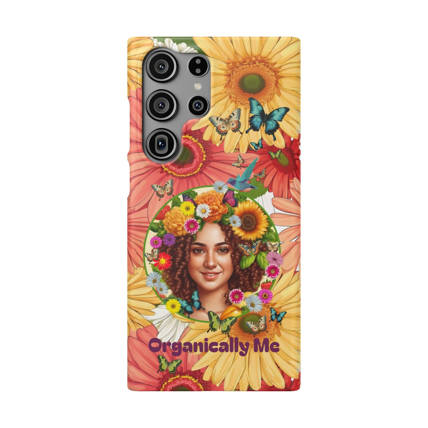 100% Organic Daisy Joy2 Plant Garden Snap Phone Case with Woman, for iPhone and Android