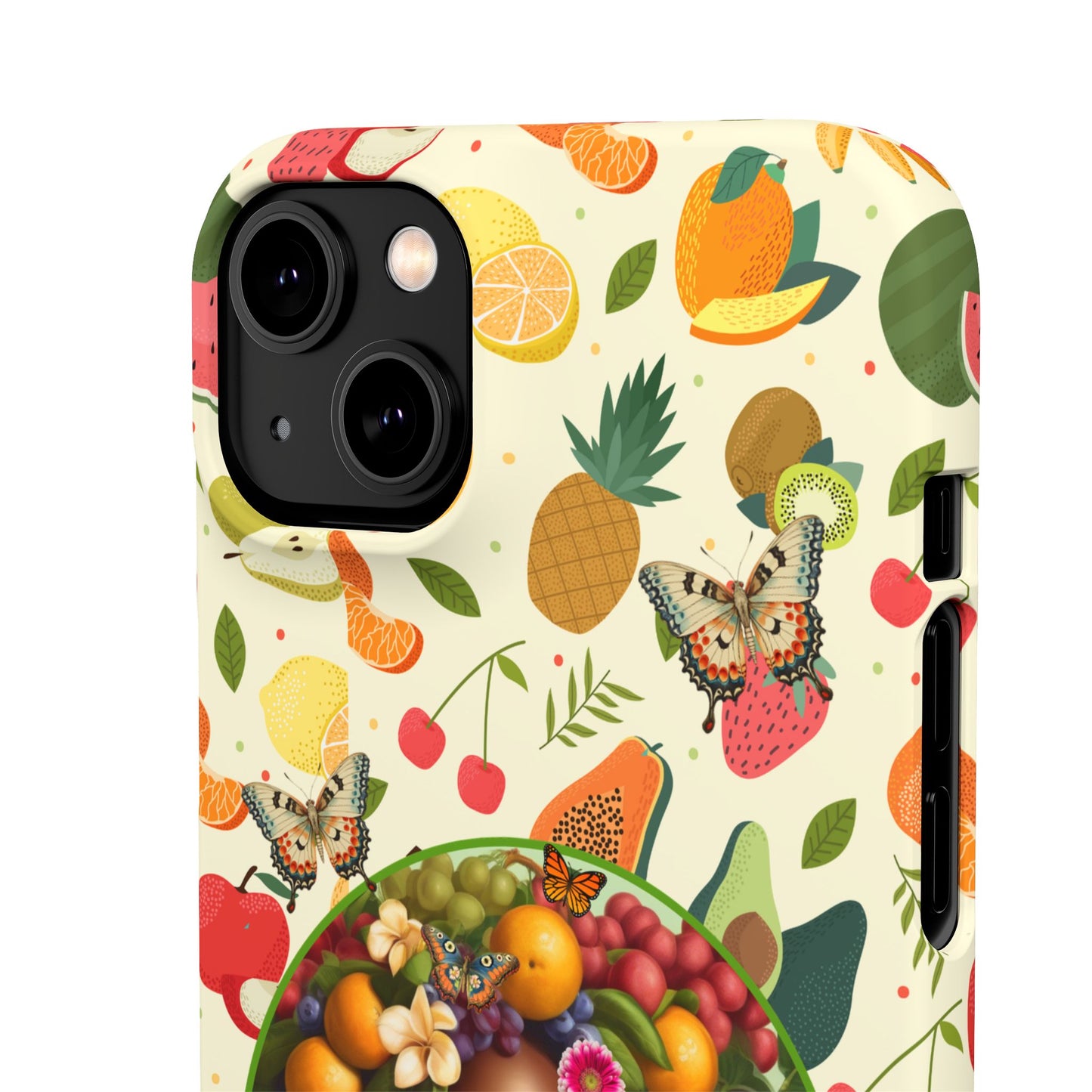Organically Me Fruit & Veggie Queen Plant Garden Snap Phone Case with Black Woman, for iPhone and Android