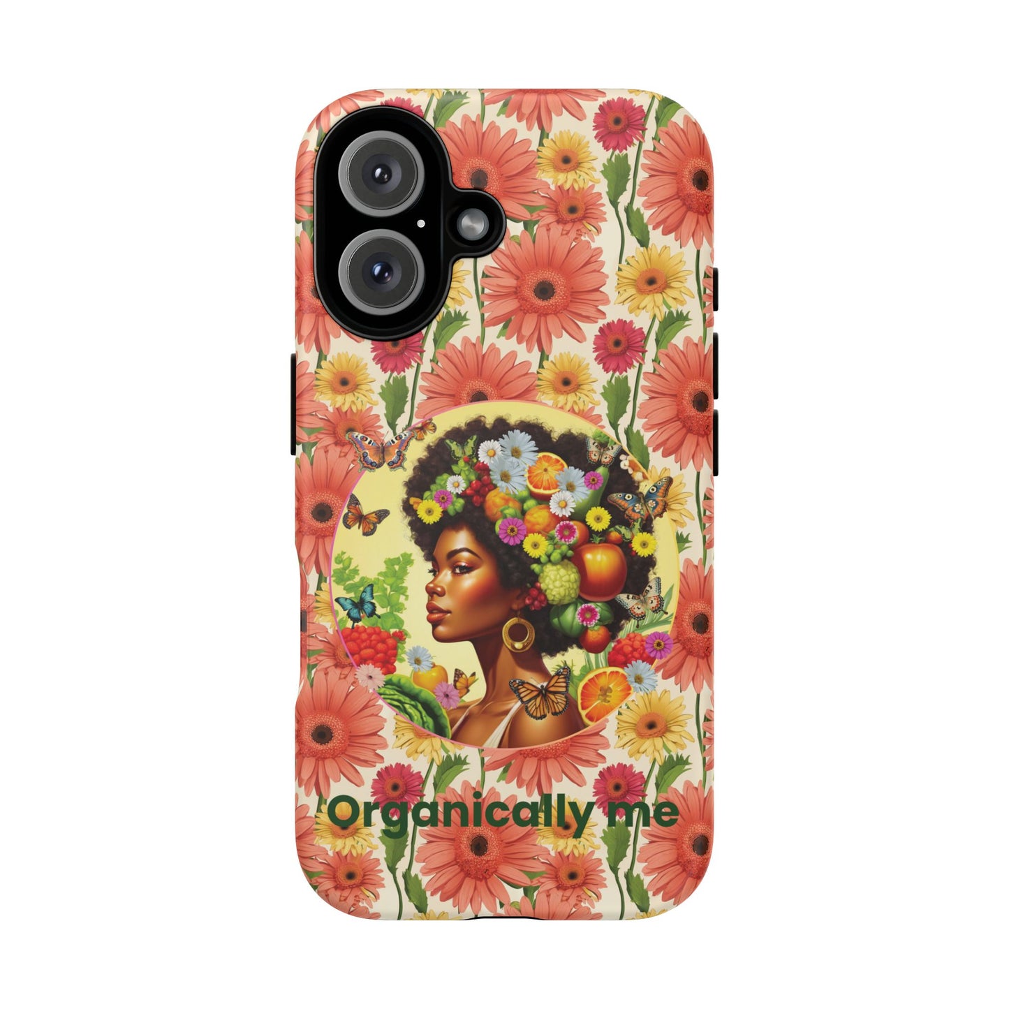 Organically Me Afro Joy Daisy Delany & Plant Garden: Tough iPhone 16 Case with Eco Garden Plant Vibe Design and Black Woman