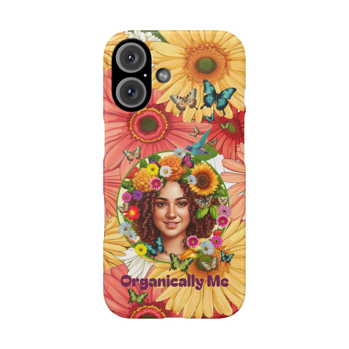 100% Organic Daisy Joy2 Plant Garden Snap Phone Case with Woman, for iPhone and Android