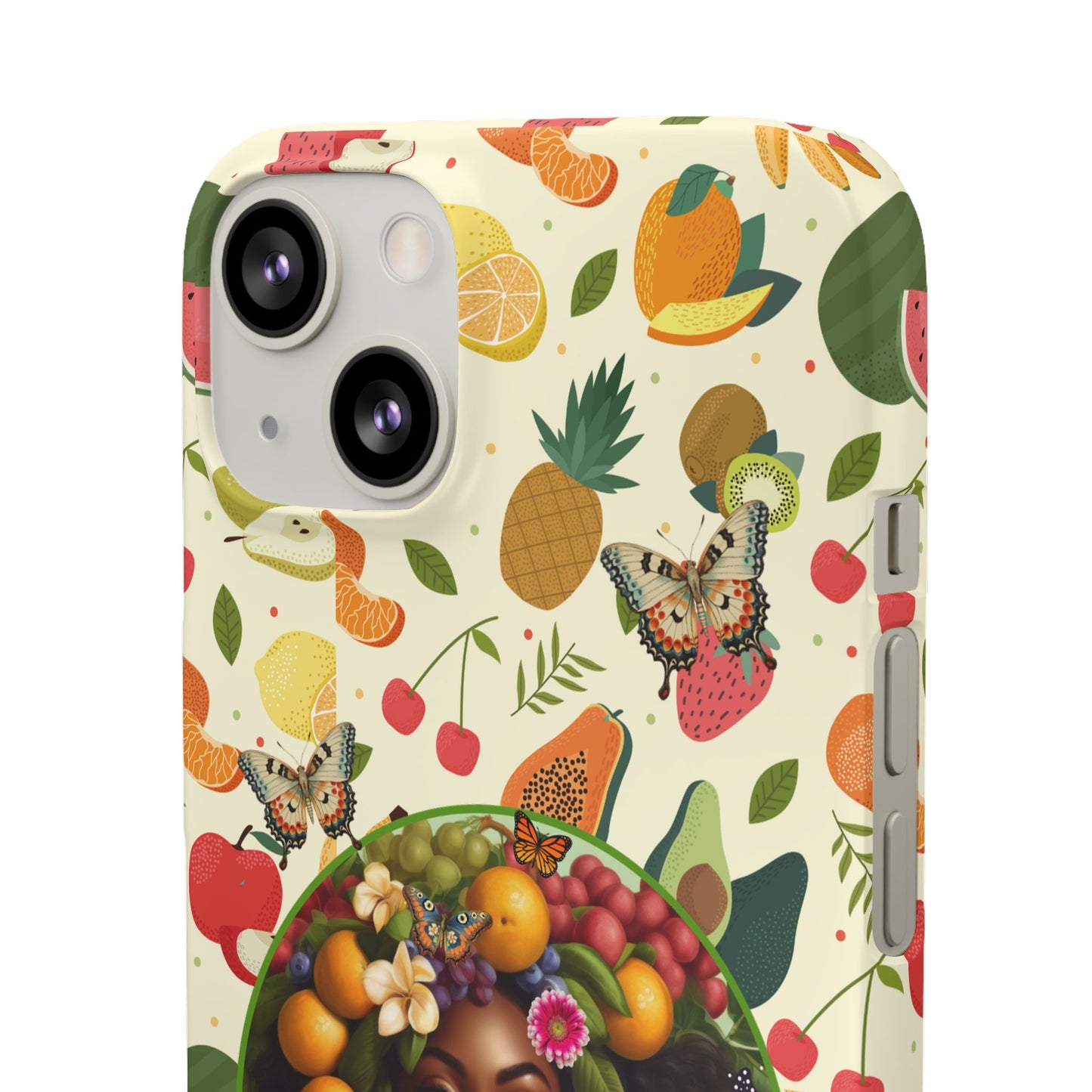 Organically Me Fruit & Veggie Queen Plant Garden Snap Phone Case with Black Woman, for iPhone and Android