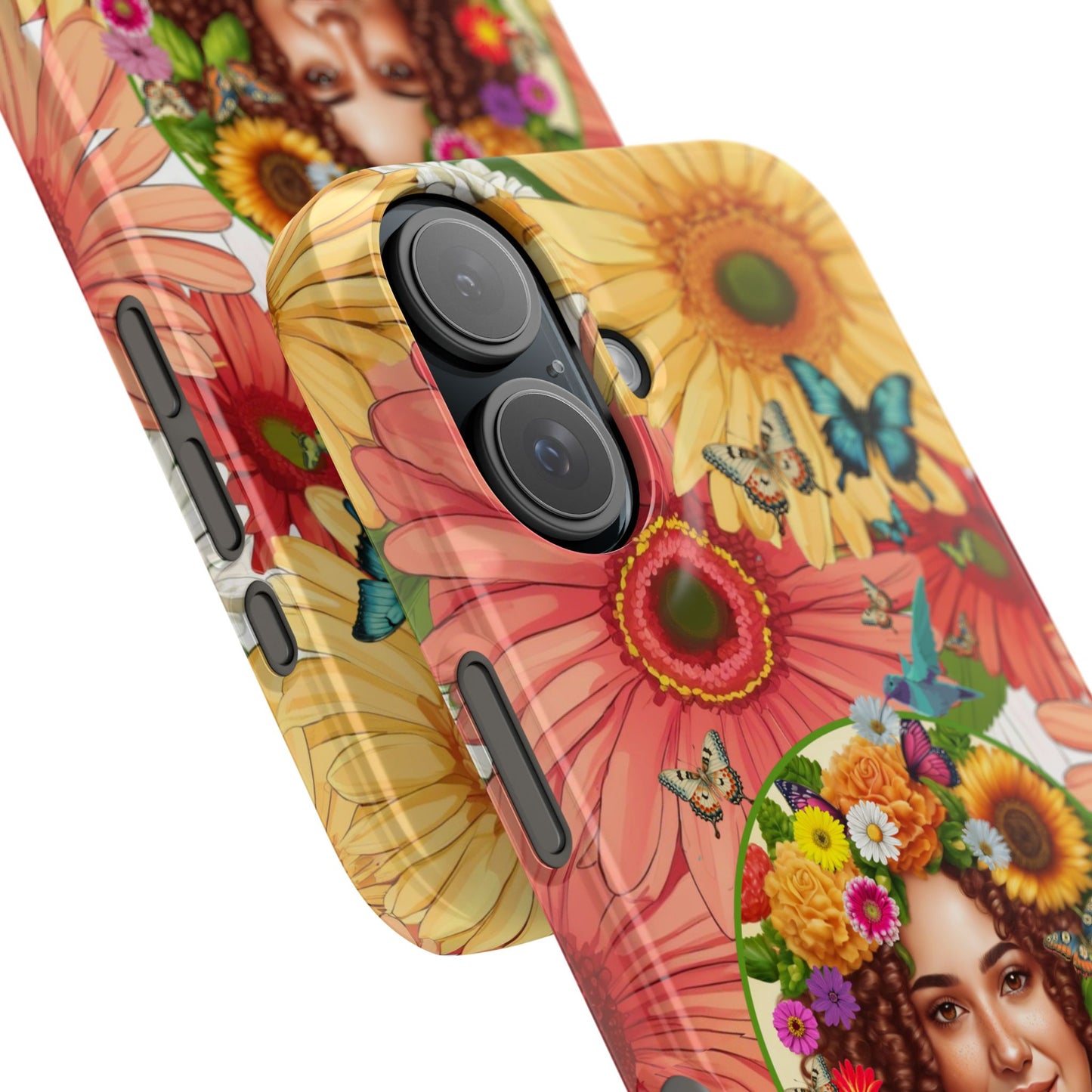 100% Organic Daisy Joy2 Plant Garden Snap Phone Case with Woman, for iPhone and Android