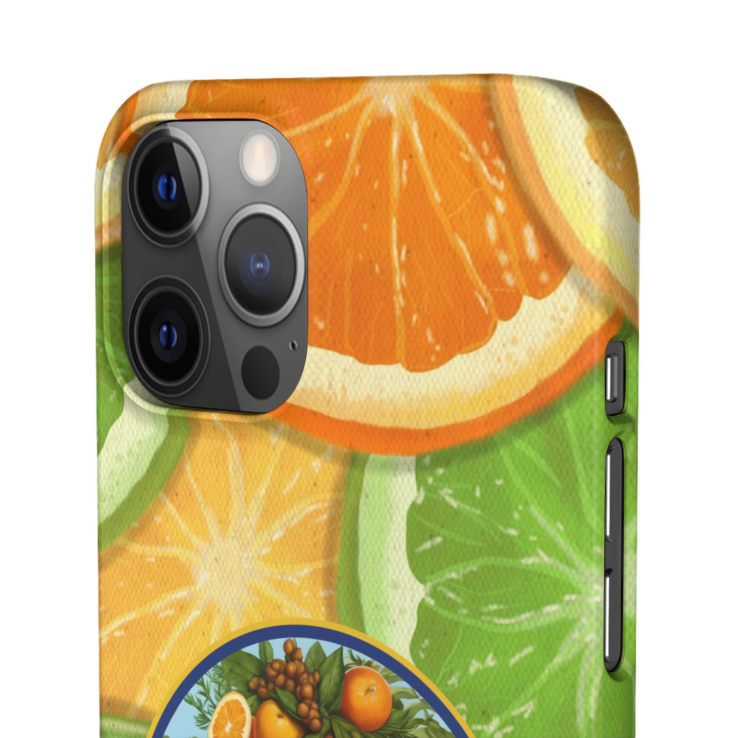Organically Me Citrus Fruits Garden Snap Phone Case with Black Woman, Veggie Chic for Androids and iPhone models